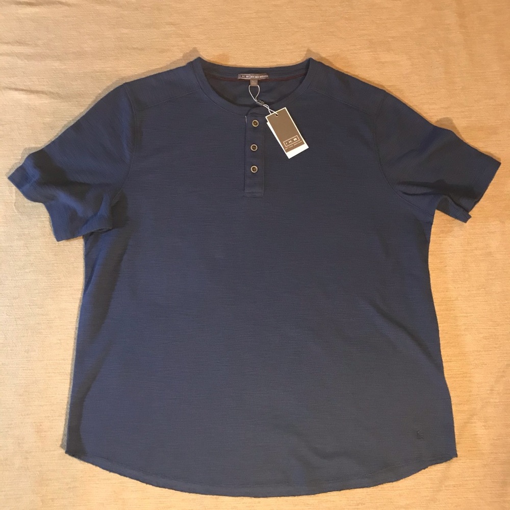 Ike by Ike Behar Short-sleeve Blue Henley.  New!